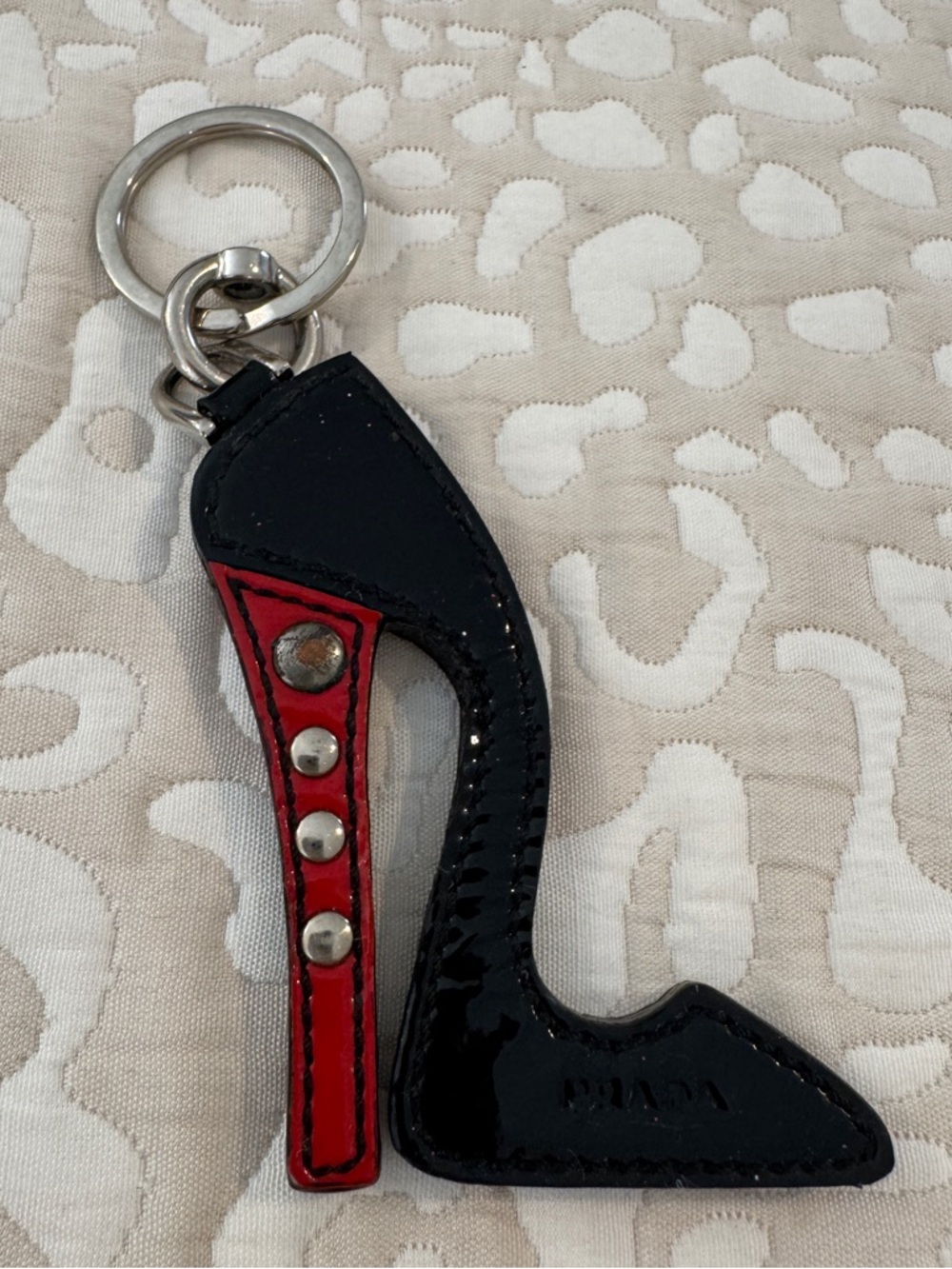 Authentic Prada Patent Stiletto Keychain